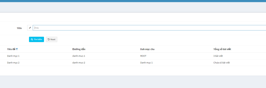 Xây dựng trang quản trị laravel 9 với Laravel-admin bằng demo 1 trang blog cá nhân phần 3  Grid