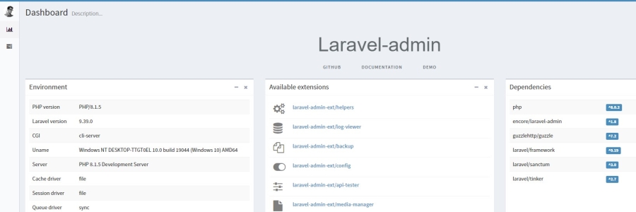 Xây dựng trang quản trị laravel 9 với Laravel-admin bằng demo 1 trang blog cá nhân phần 1