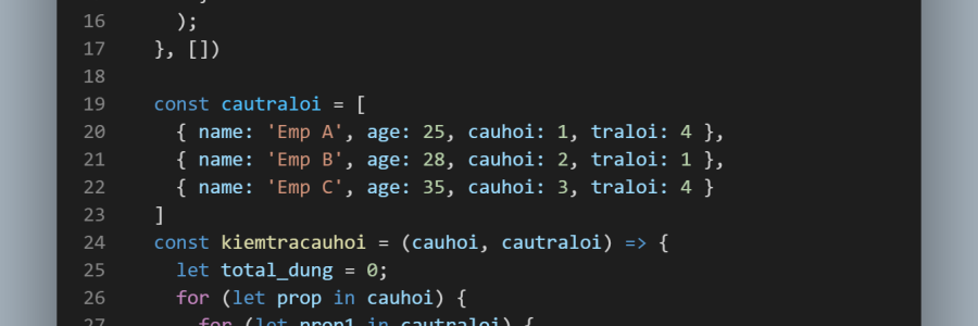 So sánh 2 mảng object trong javascript